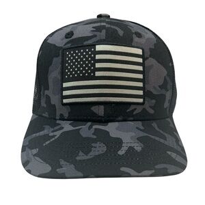 New Snap On Tools American US Flag Black & Grey Mesh Snapback Baseball Cap Hat